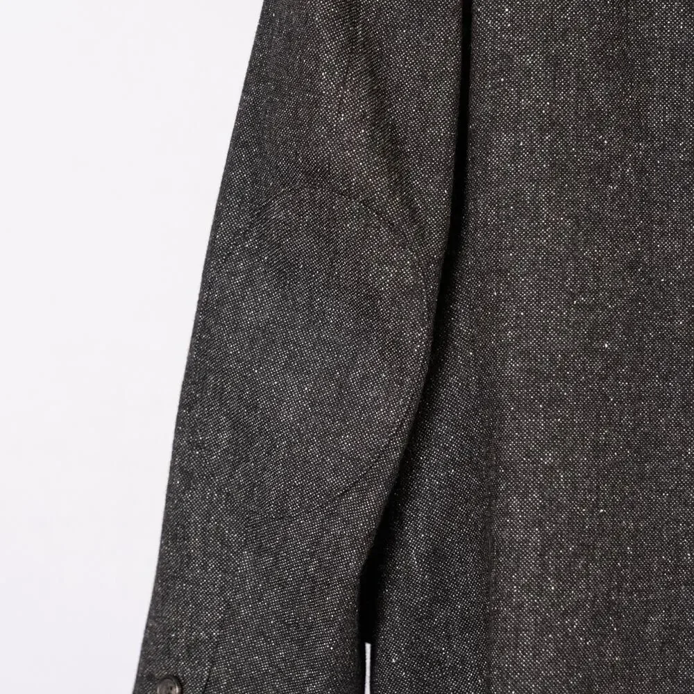 Ralph Lauren Classic Men's Wool Silk Blazer Size 42R Elbow Patches Charcoal Gray